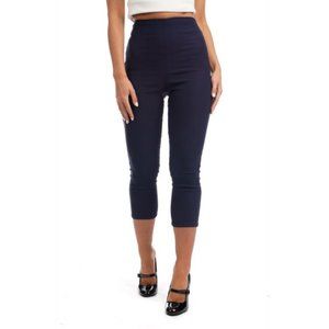 RO ROX England Black High Waist Retro Capri Pants GUC